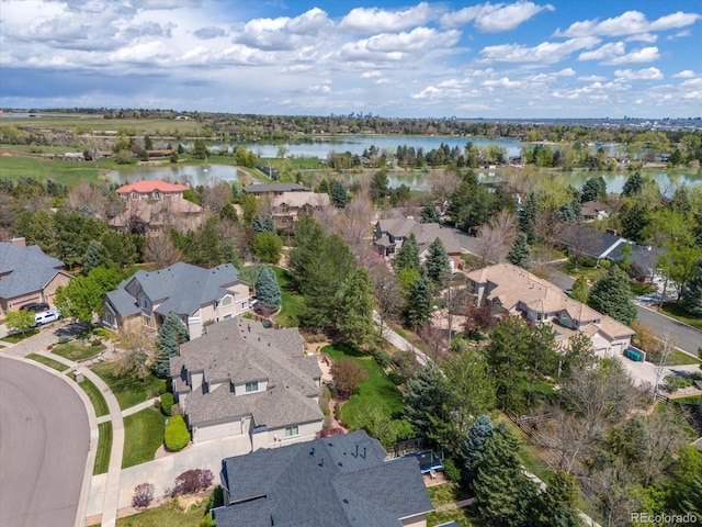 5700 S Benton Cir, Littleton, CO 80123 - aerial view of property's location with nearby suburban area and a large body of water