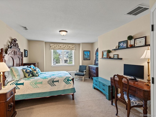 5700 S Benton Cir, Littleton, CO 80123 - bedroom featuring light carpet, a desk, and a textured ceiling