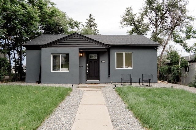 1361 W Custer Pl, Denver, CO 80223 - view of front of property with a shingled roof and stucco siding
