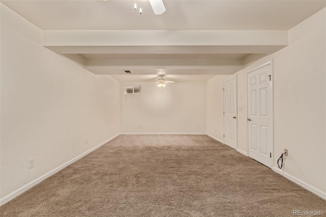 3735 S Lewiston St, Aurora, CO 80013 - carpeted spare room featuring a ceiling fan and baseboards