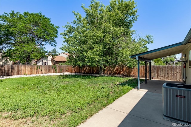 3735 S Lewiston St, Aurora, CO 80013 - fenced backyard with a patio area