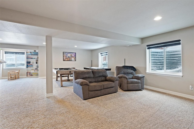 view of carpeted living room