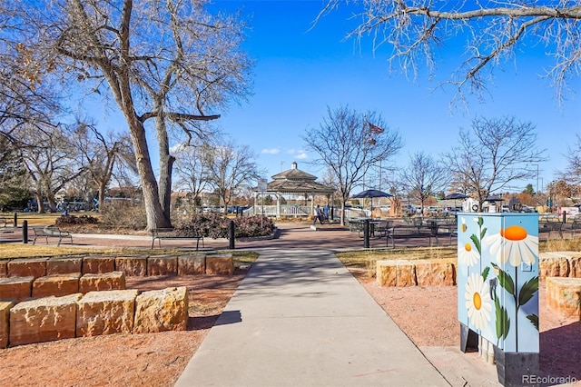 view of home's community with a gazebo