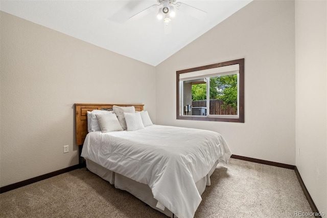 10380 W Warren Ave, Lakewood, CO 80227 - carpeted bedroom with lofted ceiling and a ceiling fan