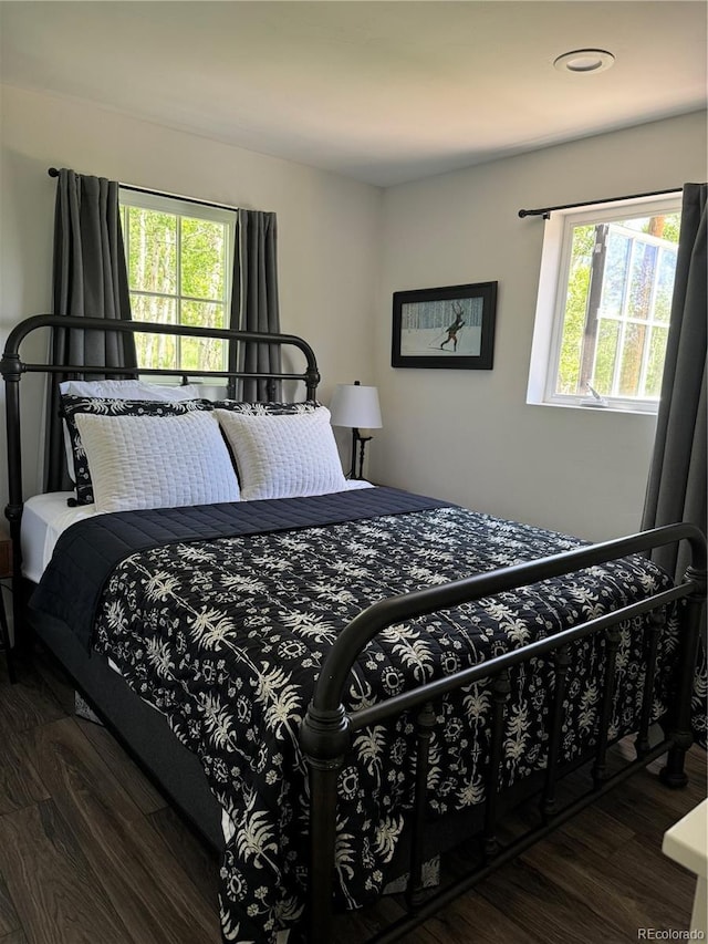 47 Lumberjack Rd, Fairplay, CO 80440 - bedroom featuring wood finished floors, multiple windows, and recessed lighting