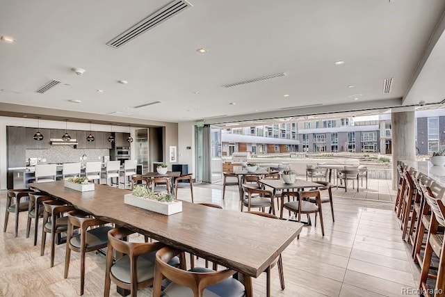 dining room with a healthy amount of sunlight