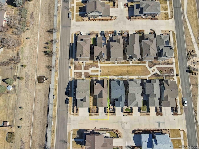 aerial view featuring a residential view