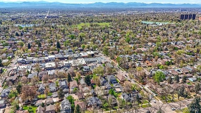 1027 S University Blvd, Denver, CO 80209 - aerial view with a mountain view