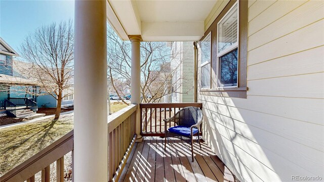 balcony with covered porch