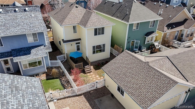 drone / aerial view featuring a residential view