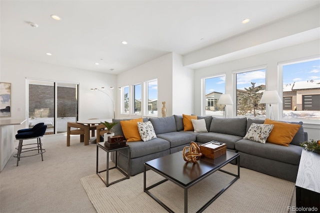 view of carpeted living room