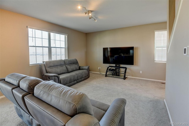 5837 High Timber Cir, Castle Rock, CO 80104 - carpeted living room with a wealth of natural light and baseboards