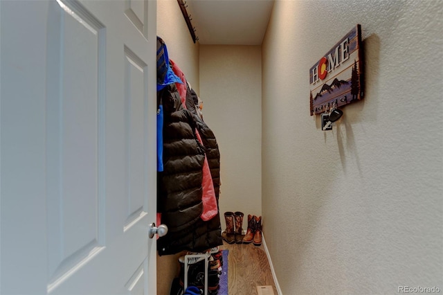 5837 High Timber Cir, Castle Rock, CO 80104 - interior space featuring a textured wall and wood finished floors