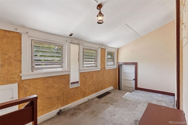 712 Locust St, Denver, CO 80220 - foyer with lofted ceiling and carpet floors