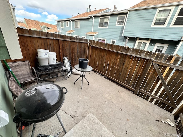 view of patio with fence