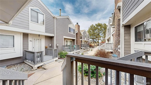 balcony with a residential view