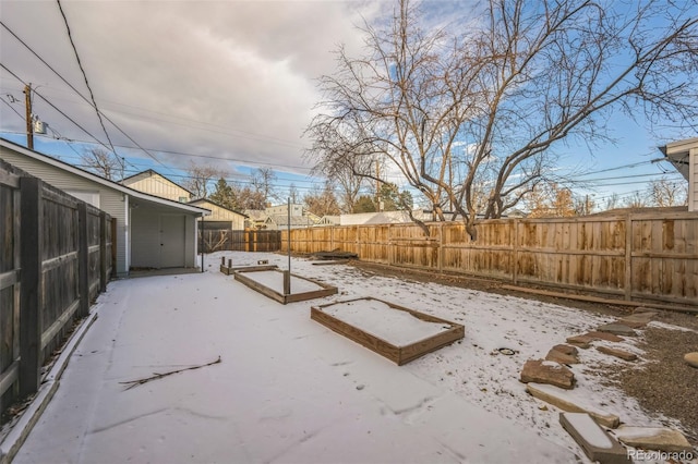 view of snowy yard