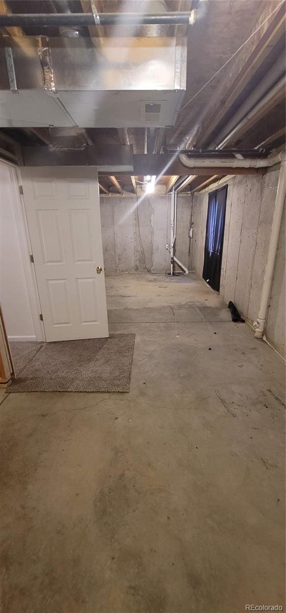 view of basement