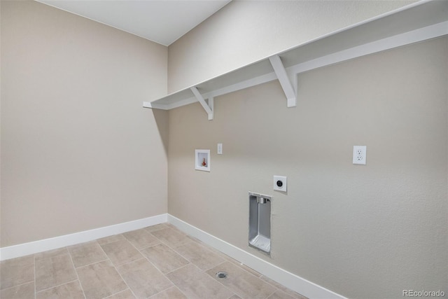 laundry room featuring hookup for a washing machine and hookup for an electric dryer