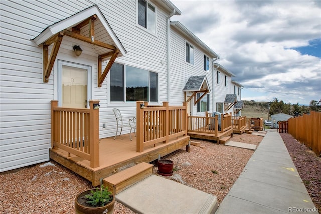 view of wooden deck