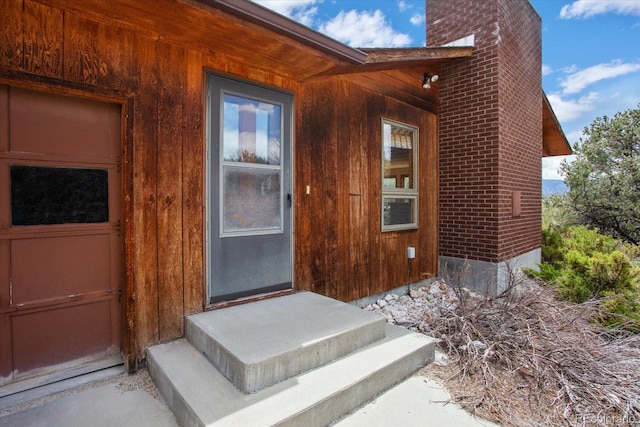 view of doorway to property