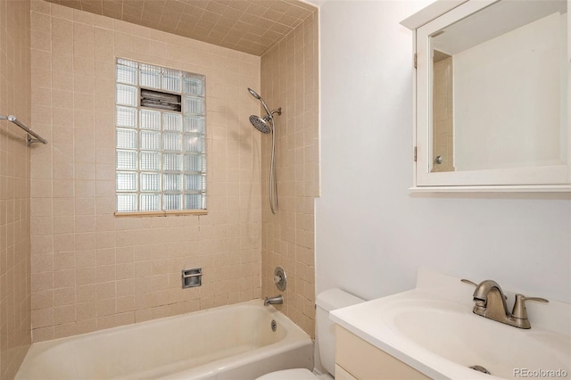 1355 Rosemary St, Denver, CO 80220 - full bath with bathing tub / shower combination, toilet, and vanity