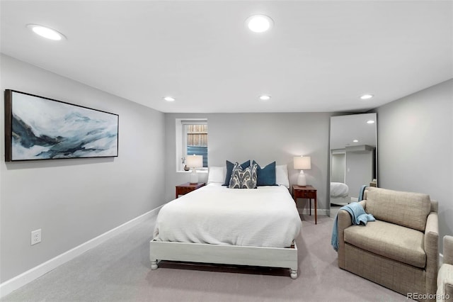 3341 Newton St, Denver, CO 80211 - bedroom with recessed lighting, light carpet, and baseboards