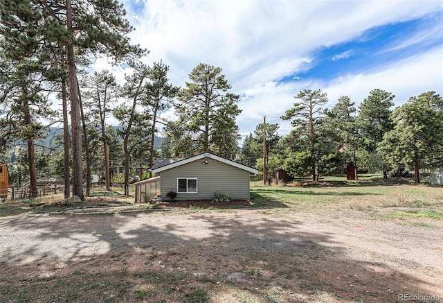 view of side of property