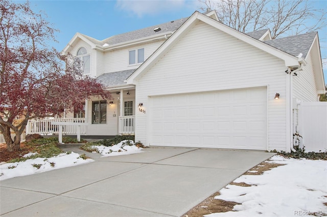 view of front of house featuring a garage