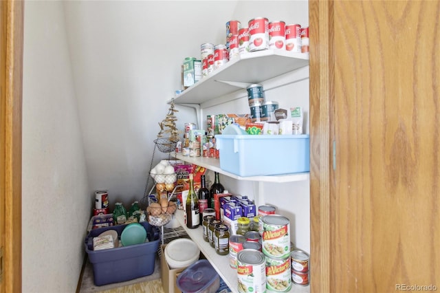 view of pantry