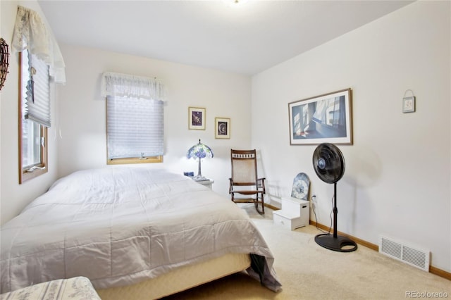 view of carpeted bedroom