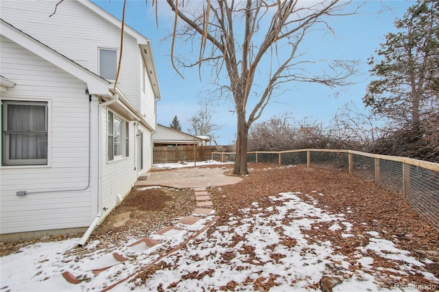 view of snowy yard