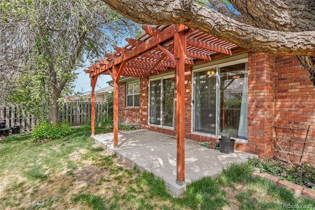 7216 W 18th St, Greeley, CO 80634 - view of patio / terrace featuring a pergola and fence