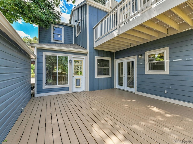 3282 Depew St, Wheat Ridge, CO 80212 - wooden terrace with french doors