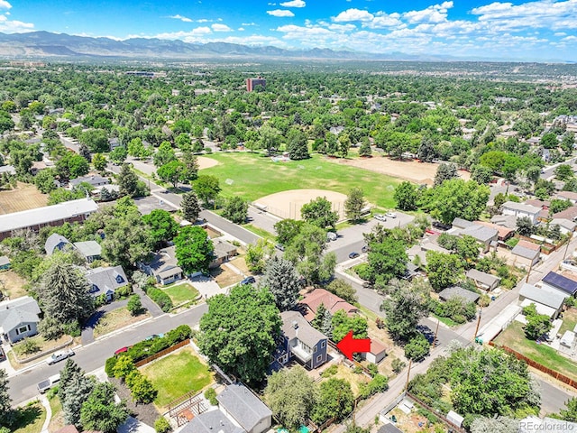 3282 Depew St, Wheat Ridge, CO 80212 - aerial perspective of suburban area featuring mountains
