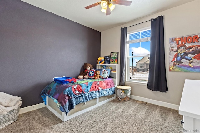 599 Fall River Ct, Brighton, CO 80601 - bedroom featuring carpet flooring and a ceiling fan