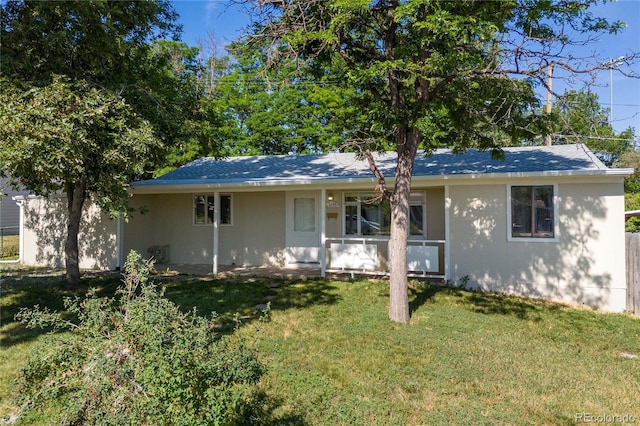 3955 S Hazel Ct, Englewood, CO 80110 - single story home featuring a front yard and stucco siding