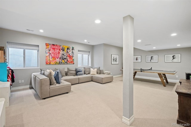 view of carpeted living room