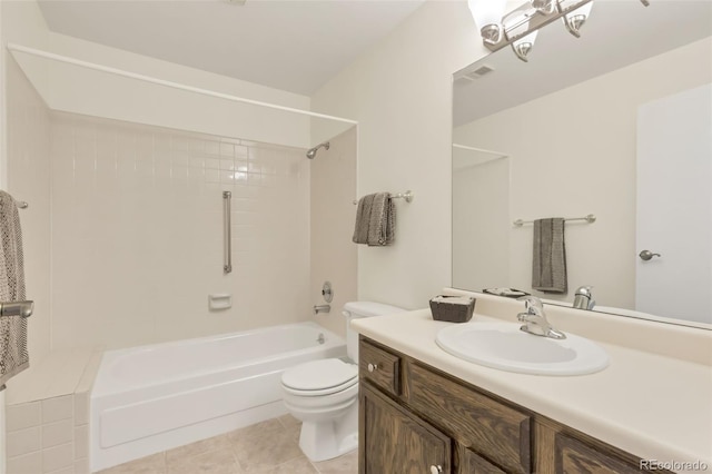 14001 E Marina Dr Unit 606, Aurora, CO 80014 - full bathroom with toilet, shower / washtub combination, vanity, and tile patterned floors