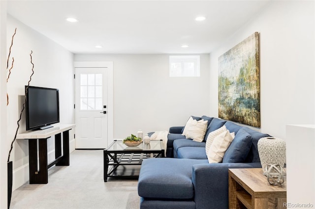 view of carpeted living room