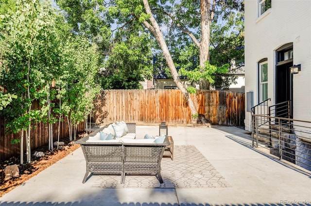 view of patio / terrace featuring outdoor lounge area