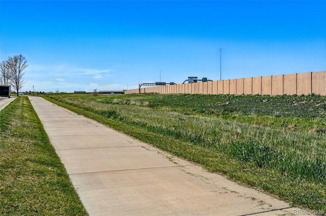 view of road featuring sidewalks