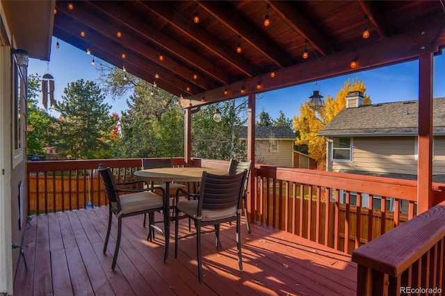 view of wooden deck