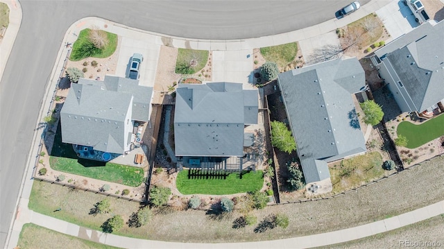 aerial view of residential area