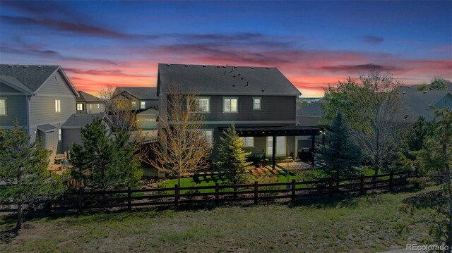 back of property featuring a patio
