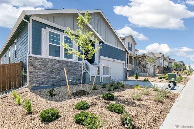 view of home's exterior with a garage