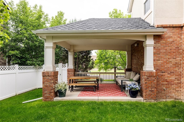 8122 E 6th Pl, Denver, CO 80230 - view of patio featuring an outdoor hangout area