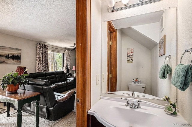 34181 Columbine Trl, Elizabeth, CO 80107 - half bath with a textured ceiling and a textured wall