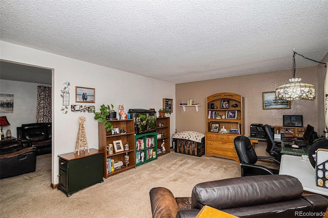 34181 Columbine Trl, Elizabeth, CO 80107 - carpeted office featuring a textured ceiling