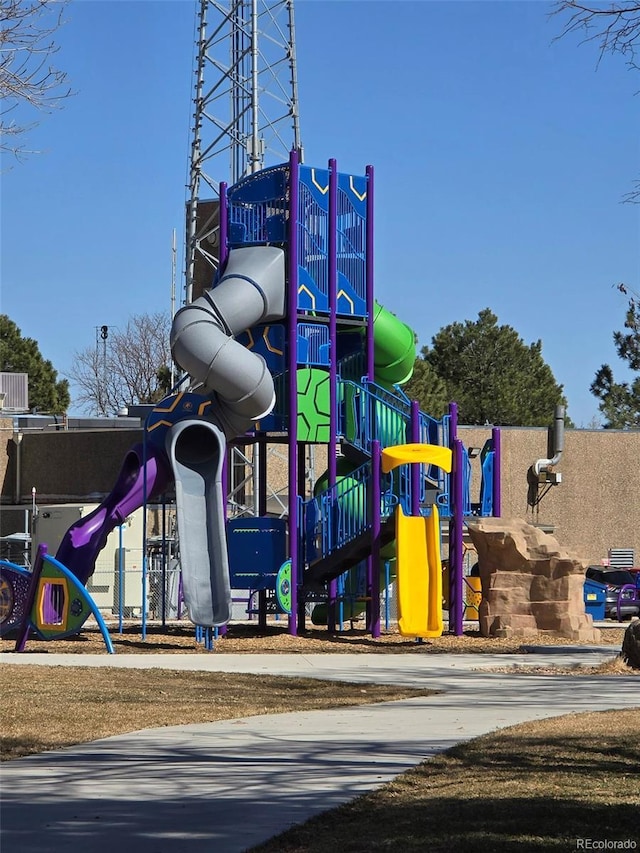 view of community jungle gym